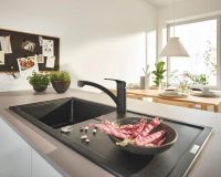 Vorschau: Grohe Eurosmart Spültischbatterie mit flachem Auslauf, matt black