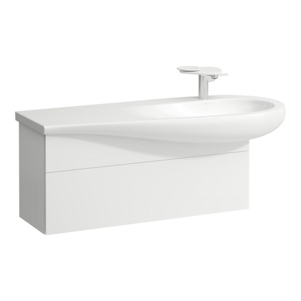 Laufen IL BAGNO ALESSI ONE Waschtischunterbau 1200, 1 Schublade, Siphonausschnitt rechts, weiß, H4304310972601