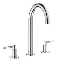 Grohe Atrio 3-Loch Waschtischarmatur L-Size mit Ablaufgarnitur, wassersparend, chrom 20649000