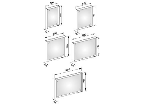 Keuco X-Line Lichtspiegel einstellbare Lichtfarbe 100x70cm