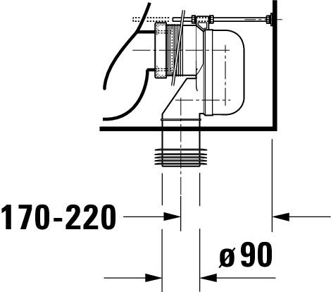 Duravit DuraStyle Stand-WC für Kombination, Tiefspüler 37x70cm, HygieneGlaze, weiß