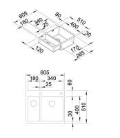 Vorschau: Blanco Claron 340/180-IF/A Edelstahlspüle mit Ablauffernbedienung PushControl®, edelstahl