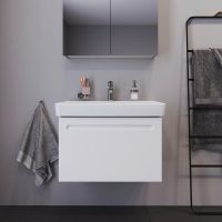 Vorschau: Duravit No.1 Badmöbel-Set 80cm mit Waschtisch, Spiegel, 1 Auszug und Innenschublade