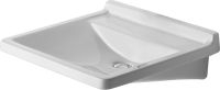 Duravit Starck 3 Waschtisch rechteckig 60x54,5cm, ohne Überlauf, ohne Hahnloch, mit WonderGliss, weiß 03126000001