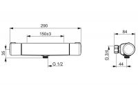 Vorschau: Hansa Hansamicra Brause-Thermostat-Batterie, Eco-Durchfluss, chrom