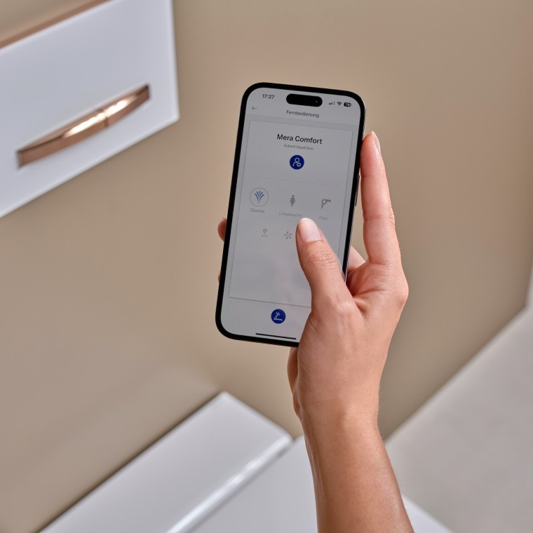 Geberit Home App auf einem Smartphone