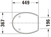 Vorschau: Duravit WC-Sitz mit Edelstahlscharnieren, weiß