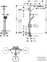 Vorschau: Hansgrohe Raindance Select S 240 1jet Showerpipe PowderRain