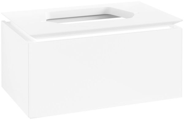 Villeroy&Boch Legato Waschtischunterschrank 80x50cm für Aufsatzwaschtisch, 1 Auszug, white B75300DH