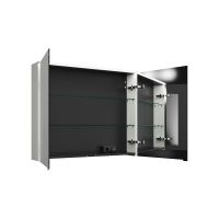 Vorschau: Burgbad Eqio Spiegelschrank mit horizontaler LED-Beleuchtung und 2 Spiegeltüren, 100x80cm