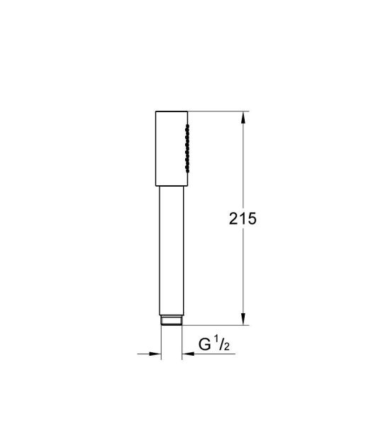 Grohe Aqua Stick Handbrause 1 Strahlart, warm sunset gebürstet