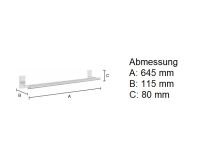 Vorschau: Smedbo Pool doppelte Handtuchstange 63cm, chrom