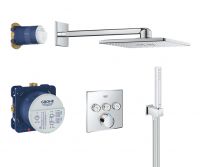 Grohe SmartControl Duschsystem Unterputz Unterputzmischer eckig, chrom