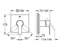 Vorschau: Grohe Allure Einhand-Brausebatterie, eckig