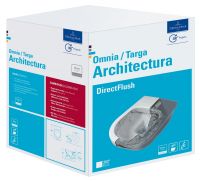 Villeroy&Boch Architectura Wand-WC oval, spülrandlos, WC-Sitz mit SoftClose, Combi-Pack, weiß, 5684HR01