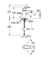 Vorschau: Grohe Eurosmart Einhand-Waschtischbatterie S-Size, wassersparend