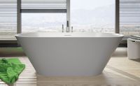 Vorschau: RIHO Solid Surface Barcelona freistehende Badewanne 170x70x58cm, weiß seidenmatt B117001105