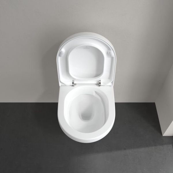 Villeroy&Boch Architectura Wand-WC Compact mit TwistFlush[e³], WC-Sitz SoftClose, Combi-Pack, weiß