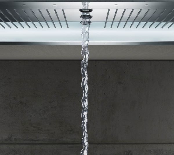 Grohe Rainshower Aqua 40" AquaSymphony Deckenbrause mit LED-Beleuchtung, 6+ Strahlarten, chrom