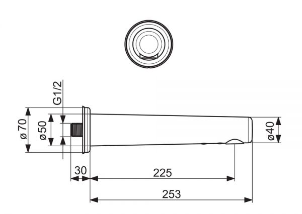 Hansa Hansaelectra Waschtisch-Elektronik-Batterie, Batteriebetrieb 3V, 225mm, chrom