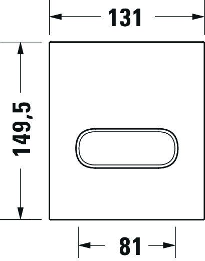 Duravit DuraSystem Betätigungsplatte aus Kunststoff, mechanisch für Urinal A1