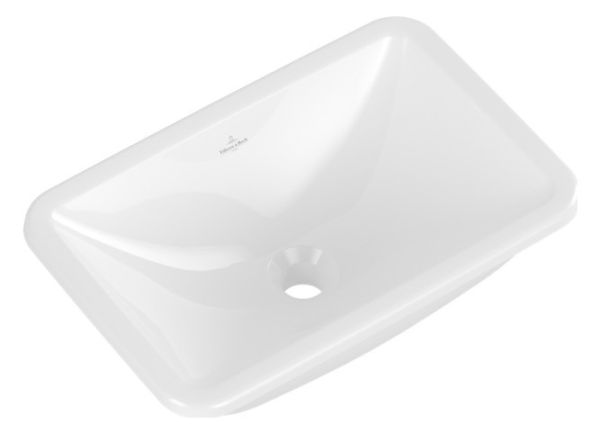 Villeroy&Boch Loop&Friends Unterbauwaschbecken eckig, 45x28cm, weiß, 4A5600R1