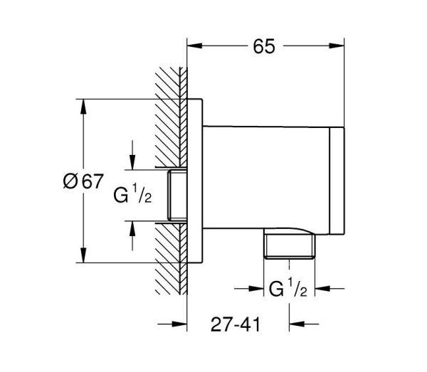 Grohe Tempesta Wandanschlussbogen, chrom