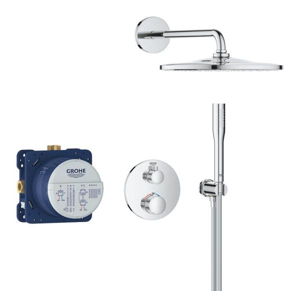 Grohe Grohtherm Duschsystem Unterputz mit Rainshower Mono 310 und Stick Handbrause, chrom