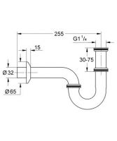 Vorschau: Grohe Röhren-Geruchverschluss1 1/4", chrom