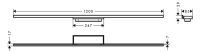 Vorschau: Hansgrohe RainDrain Minimalistic Fertigset Duschrinne 120cm, befliesbar