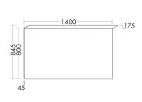 Burgbad Yso Leuchtspiegel mit horizontaler LED-Aufsatzleuchte, dimmbar, 140x84,5cm SEYH140PN280