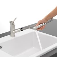 Vorschau: Villeroy&Boch Como Shower Küchenarmatur aus Edelstahl, Ausziehbrause, edelstahl 925200LC