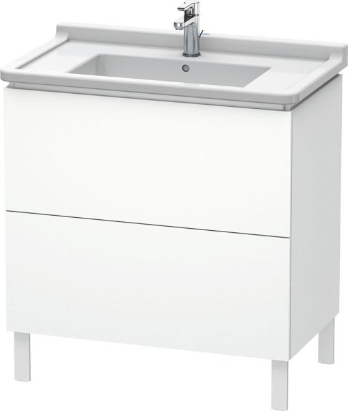 Duravit L-Cube Waschtischunterschrank bodenstehend 82x47cm mit 2 Schubladen für Starck 3 weiß matt