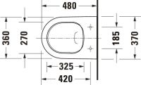 Vorschau: Duravit D-Neo Wand-WC compact 48x37cm, rimless, weiß