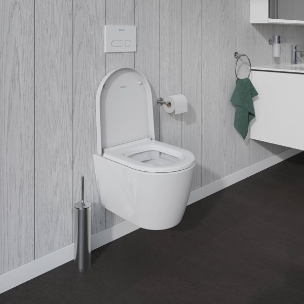 Duravit ME by Starck Wand-WC Compact rimless Set mit SoftClose WC-Sitz, weiß