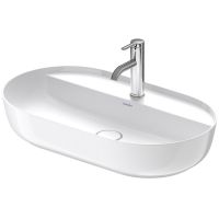 Duravit Luv Aufsatzbecken mit Hahnlochbank 70x40cm weiss 0380700000