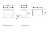 Vorschau: Geberit iCon Unterschrank für Handwaschbecken mit 1 Schublade, Breite 53cm_1