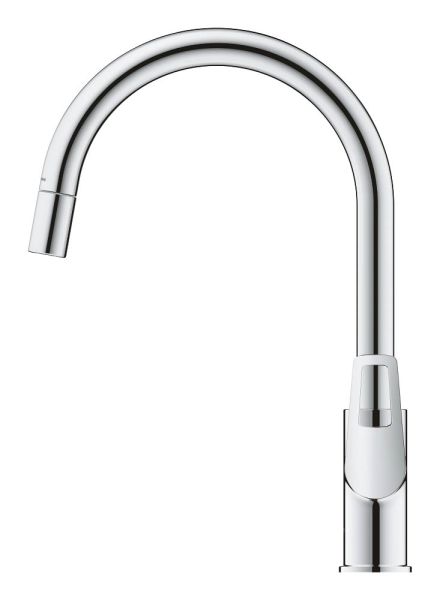 Grohe BauLoop Einhand-Küchenarmatur mit C-Auslauf, ausziehbar, chrom