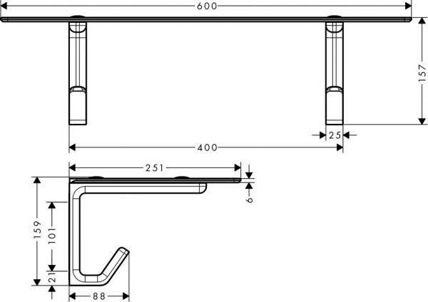 Axor Universal Accessories Badetuchablage 60cm