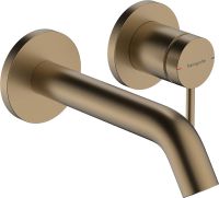 Hansgrohe Tecturis S Waschtischarmatur Unterputz für Wandmontage mit Auslauf 16,5cm, brushed bronze, 73350140