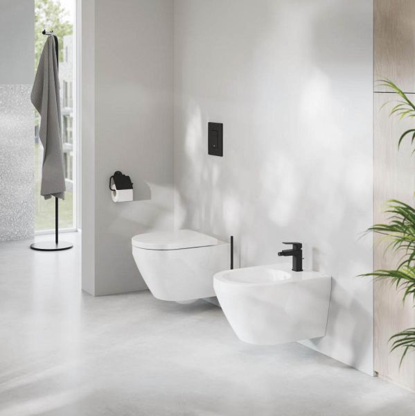 Grohe Essentials WC-Papierhalter mit Deckel, matt black