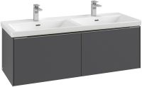 Villeroy&Boch Subway 3.0 Waschtischunterschrank 127,2cm für Doppelwaschtisch, 2 Auszüge