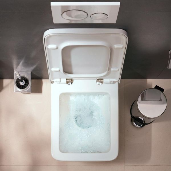 Hansgrohe EluPura Original Q WC-Sitz mit Absenkautomatik SoftClose und QuickRelease, Softcube, weiß