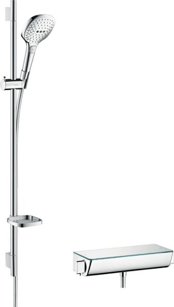 Hansgrohe Raindance Select E Brausesystem 120 mit Ecostat Select Thermostat, 90cm, weiß/chrom