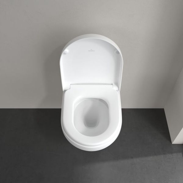 Villeroy&Boch Architectura Wand-WC Compact mit TwistFlush[e³], WC-Sitz SoftClose, Combi-Pack, weiß