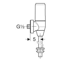 Vorschau: Geberit Druckspüler für Urinal, mit elektronischer Spülauslösung, Batteriebetrieb, Aufputz, chrom