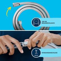 Vorschau: Grohe QuickFix Vitalio Start 110 Handbrause 2 Strahlarten & Brauseschlauch 1,5m, chorm