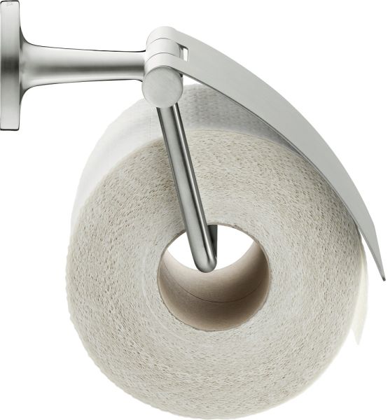 Duravit Starck T Papierrollenhalter mit Deckel, zum Schrauben/Kleben, edelstahl gebürstet 0099407000