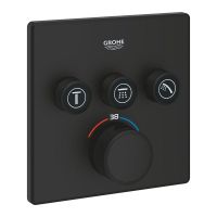 Vorschau: Grohe Grohtherm SmartControl Thermostat mit 3 Absperrventilen, eckig, phantom black 102167KF00