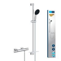 Vorschau: Grohe QuickFix Precision Feel Dusch-Thermostat mit Brausestange 90cm & Handbrause, chrom